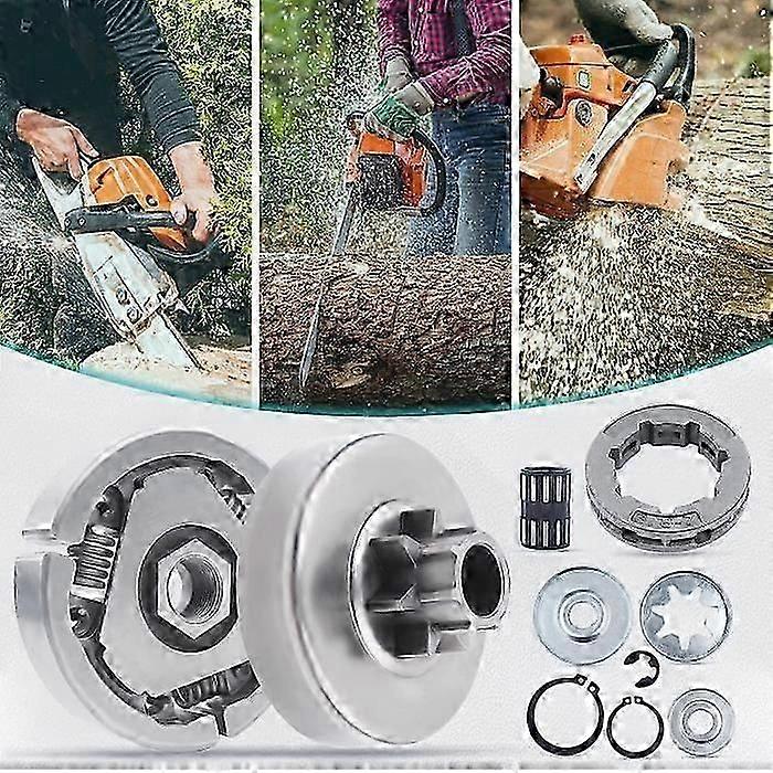 3/8" 7T Drum Rim Sprocket Kit Compatible With Clutch Compatible With STIHL 038 048 Chainsaw -cdsx
