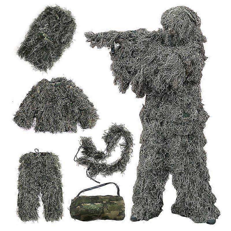 5 قطع / مجموعة التمويه Ghillie بدلة Yowie قناص ملابس تكتيكية التمويه بدلة لمصيد كرات الطلاء Ghillie بدلة الرجال ملابس الصيد