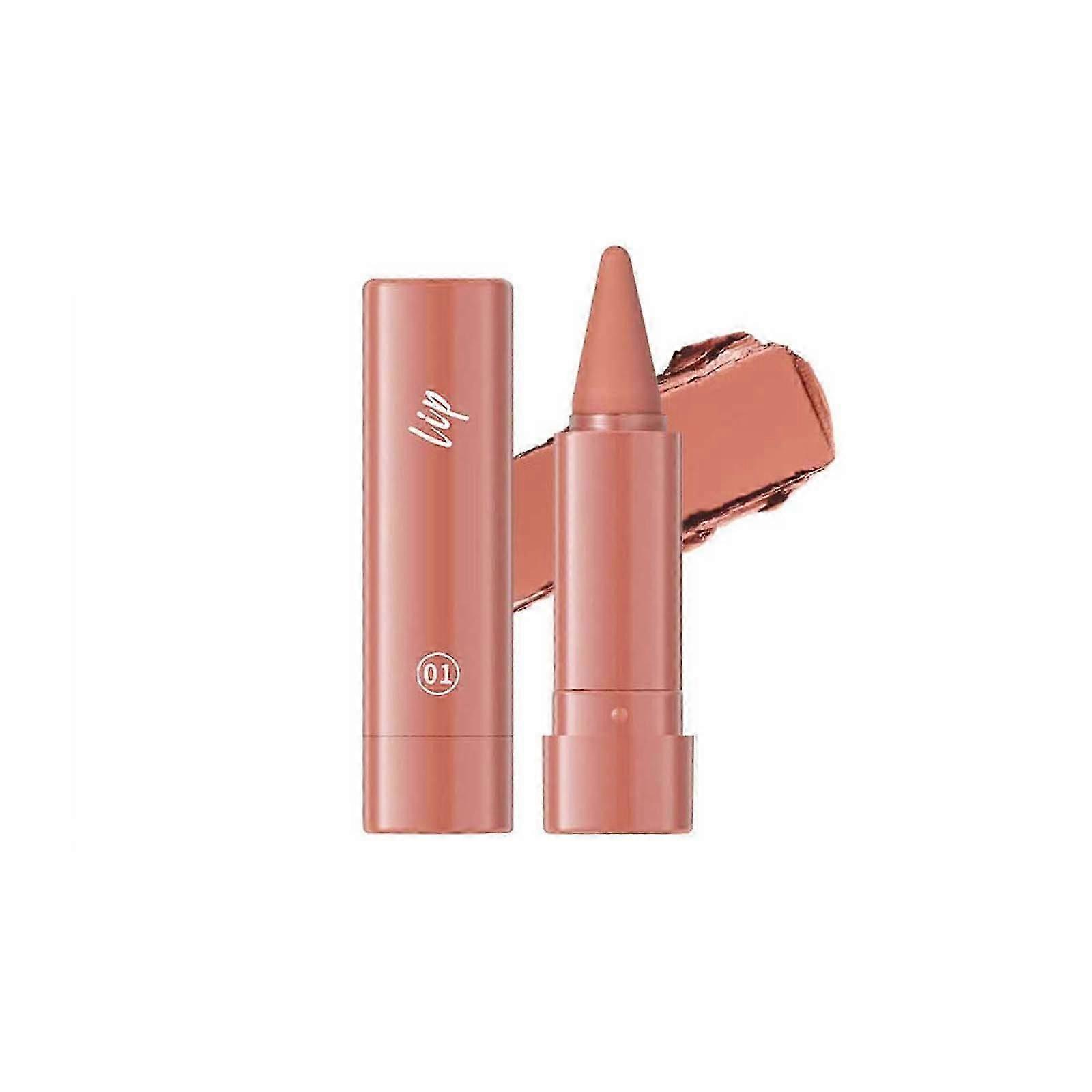 Lipstick Lip Line 2-in-1 6-Color Waterproof Matte Lip Line Lipstick 1.2g