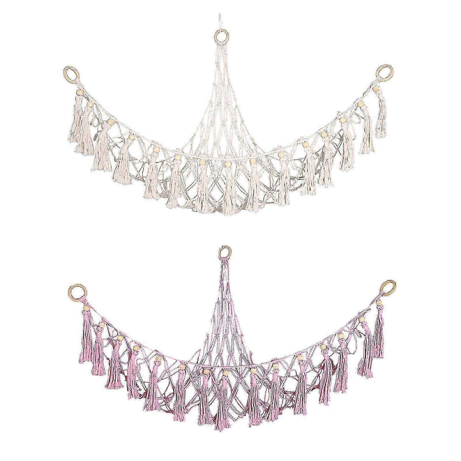 Holder Large Capability Toy Storage Hammock Plush Toys Display For Nursery Kid Room Save Space Tassel