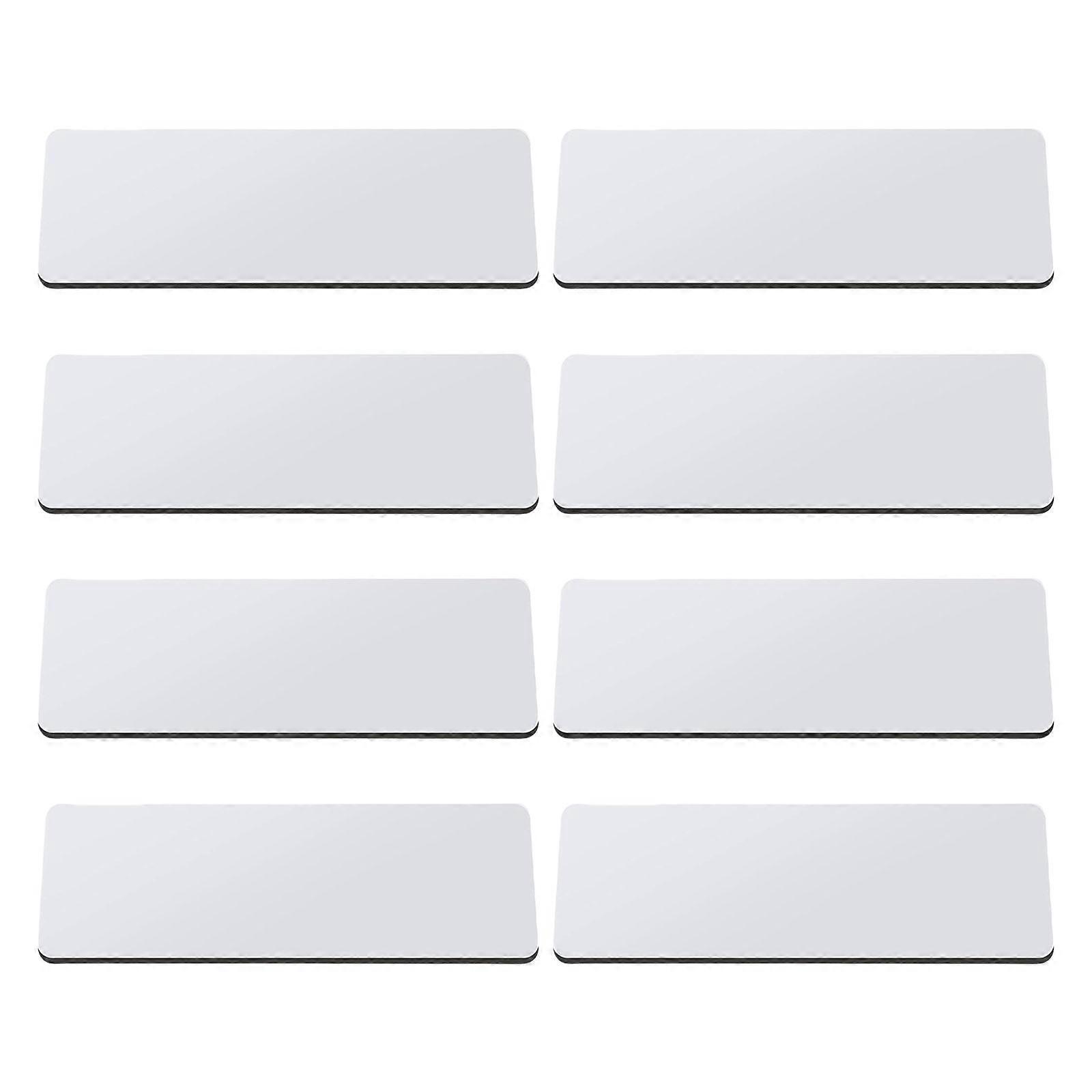 8Pcs Blank Name Badge with Pin 3x1.25Inch Unfinish Name Badges Sublimation Name Badges for Office School Conference