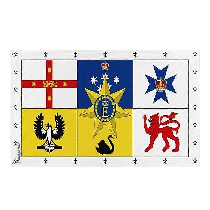 Flag - Australian Monarchy - 90 x 150 cm - Polyester - Double-Sided Print - Iron Eyelets