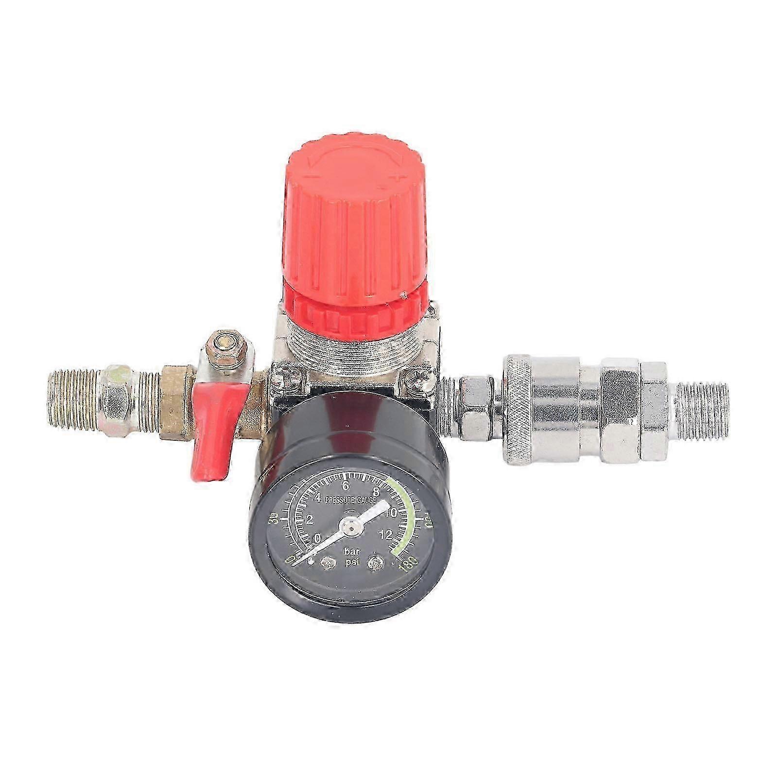 Air Compressor Regulator 0180 PSI 1/4in with Gauge Valve for Precise Pressure Control
