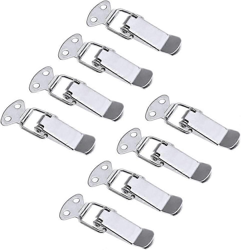 8Pcs Stainless Steel Toggle Clasp Spring Latch Lever Lock For Medical Kit/Tool Chest/Flight Case/Box/Drawer/Cabinet