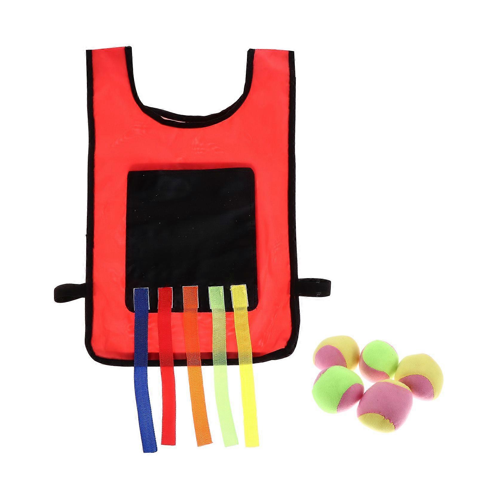 1 Set of Lightweight Toss Ball Adorable Sticky Vest Tail Design Throwing Toys
