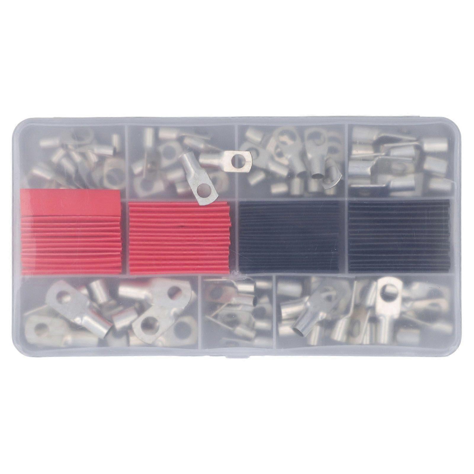 2025 Latest Model  140Pcs Wire Lug Red Copper Battery Welding Cable Bare