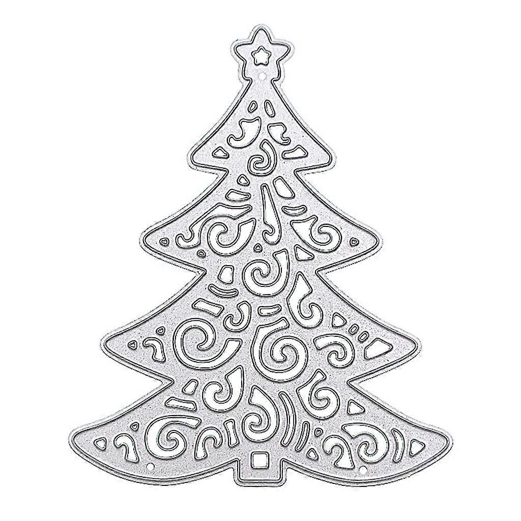 Χριστουγεννιάτικο δέντρο σε σχήμα πλαισίου συνόρων Die-Cuts Carbon χάλυβα διακοσμητικό ανάγλυφο χαρτί για DIY Craft Scrapbooking Καινοτομία