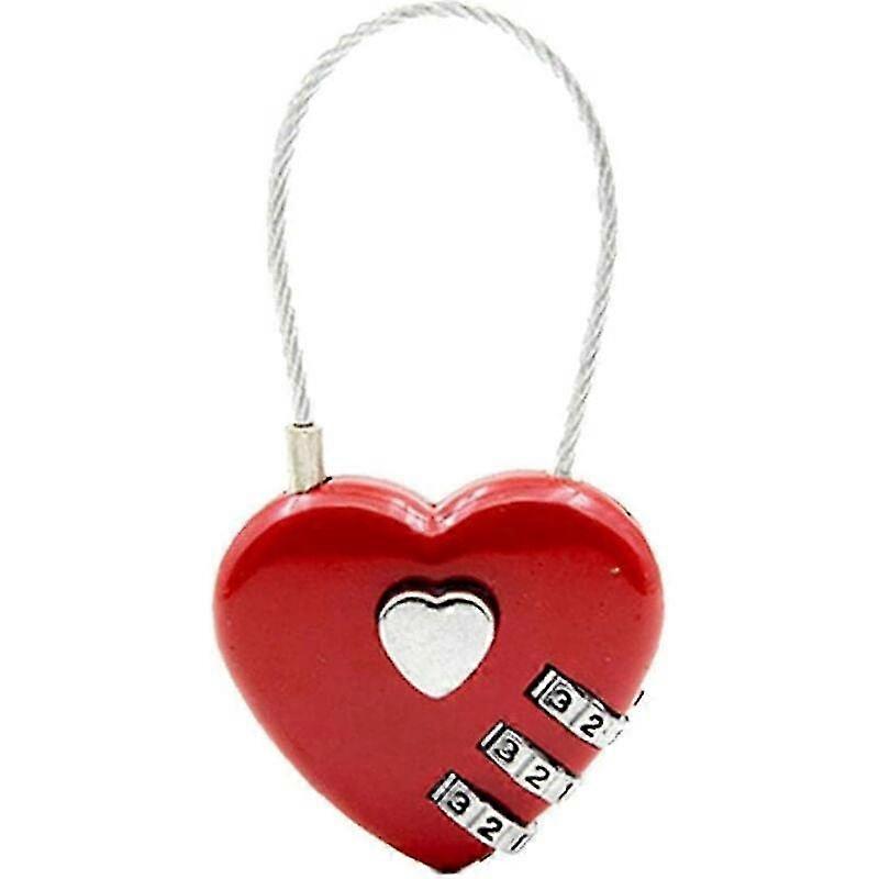 Waterproof Digital Padlock for Outdoor Use - 3-Digit Heart-Shaped Resettable Combination Lock
