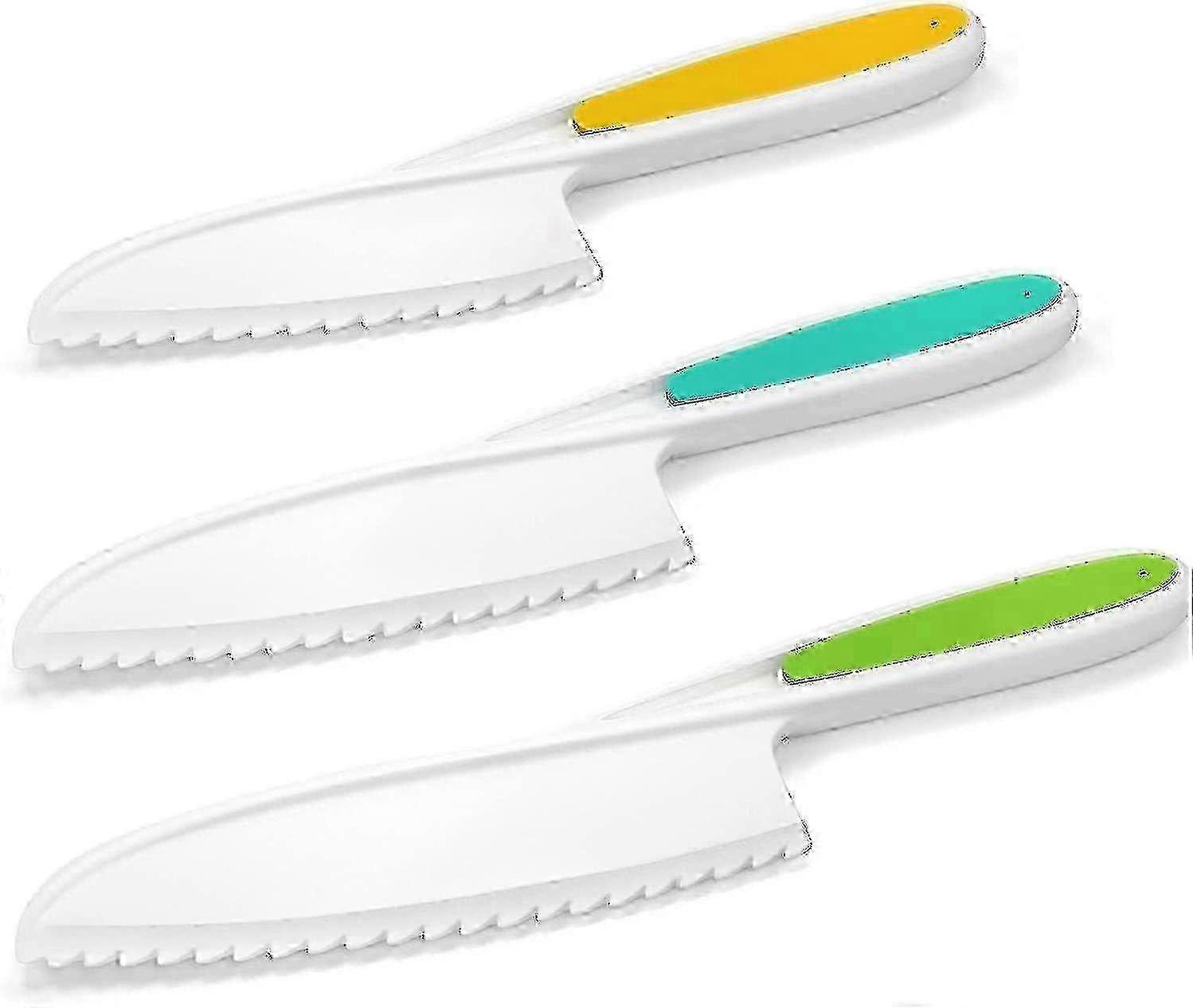 Kids Safe Kitchen Knife Set with Cutting Board - Plastic Cooking Tools