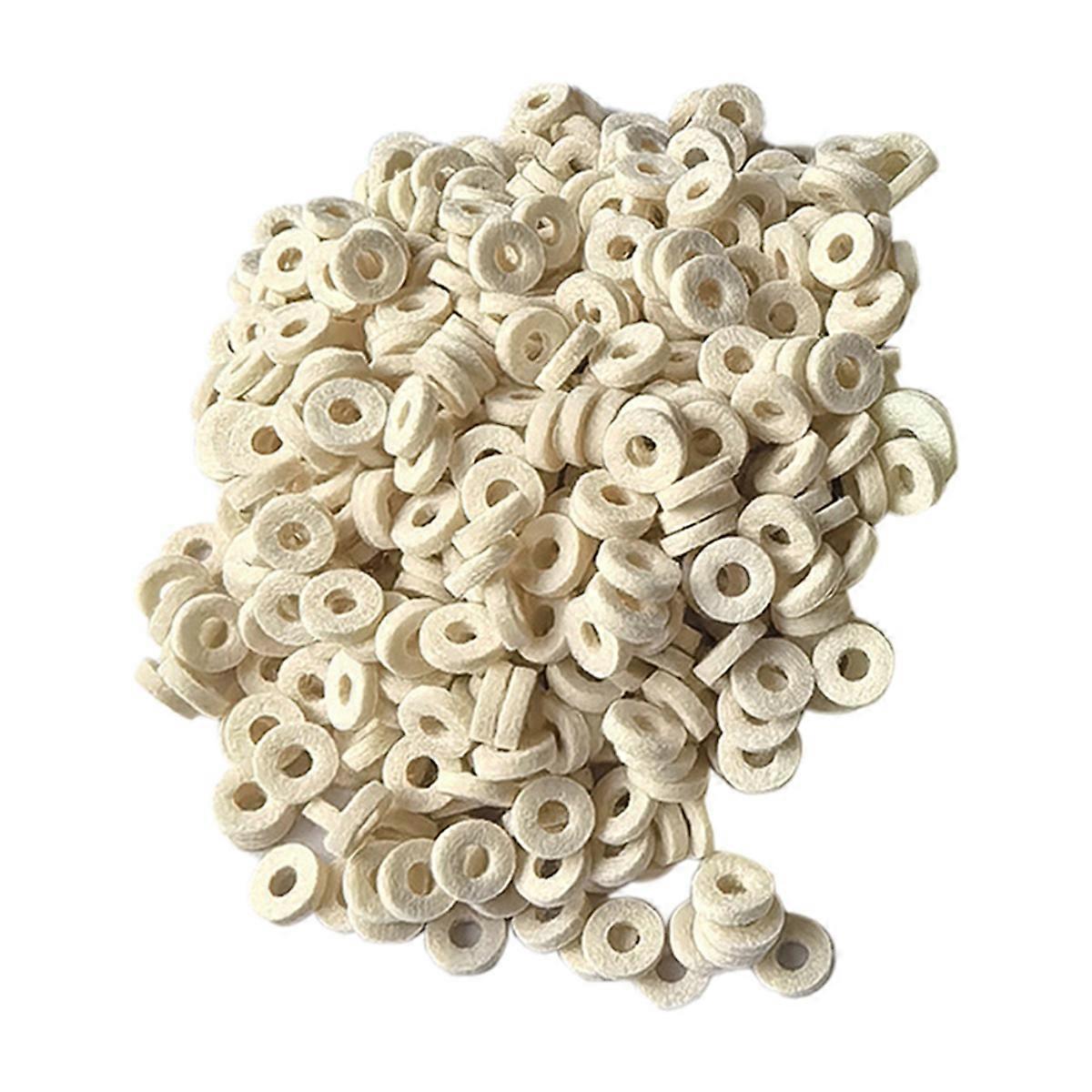 100 Pcs Euphonium Felt Washers Pad Cushion Brass Top Cap Felt Pads Instrument Replacement Parts