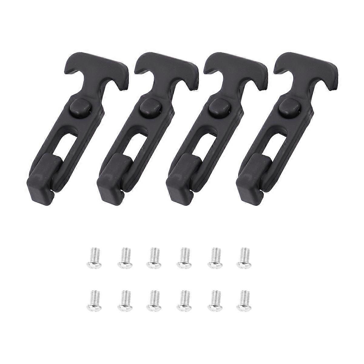 4pcs Rubber T Handle Draw Latches with Elastic Shock Absorption for Toolbox, Engineering Machinery, Cooler, and Agricultural Equipment Vibration