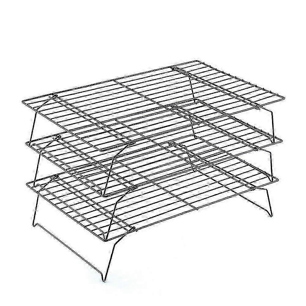 Baking Cookie Sheets 3layers Stackable Cake Cooling Rack Metal Biscuits Bread Cookie Cooling Rack Net Mat Bakingtools