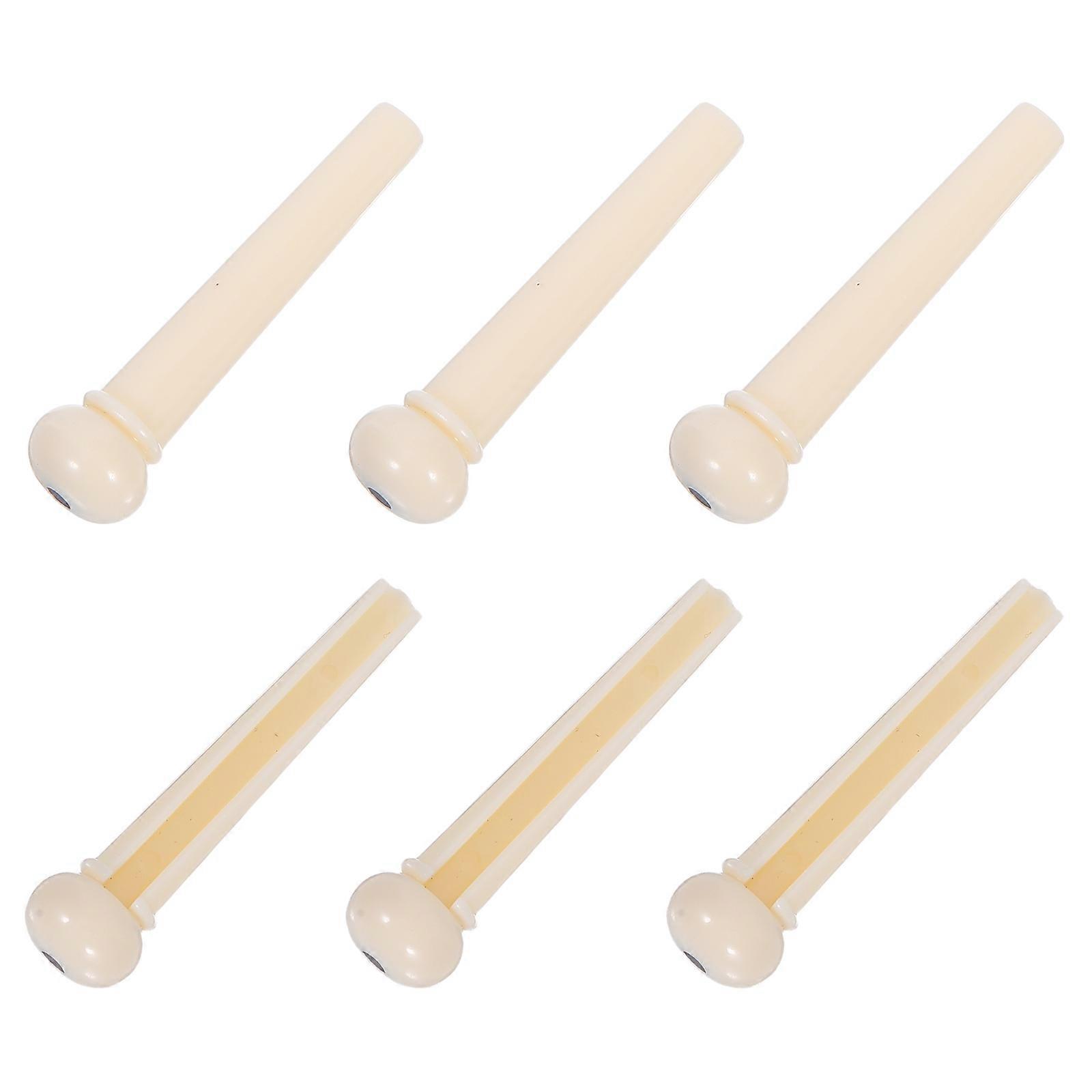 6pcs White Guitar for Acoustic Guitar Replacement, Compatible with Martin Fenda, Durable Sturdy Design for Professional Use