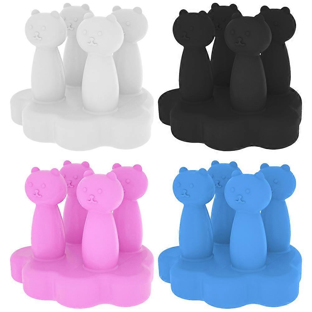 Bathroom Organizer Countertop Toothbrush Station Lovely Shape 4Pcs