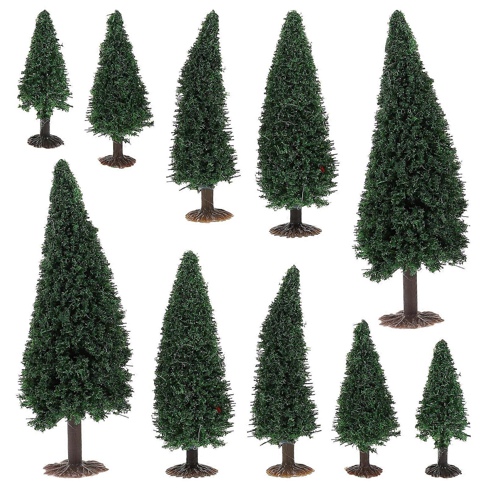 Plastic Mini Trees for Sand Table Adornment – Realistic Green Model Trees for DIY Landscaping, Holiday Crafts, and Christmas Tabletop Decorations