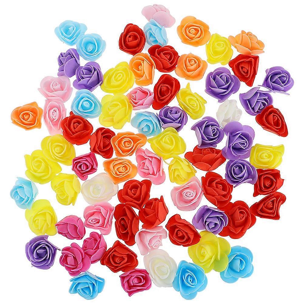 Faux Roses Artificial Rose Crafts Diy Flower Wreath Addition Pe Foams Realistic Appearance 100Pack