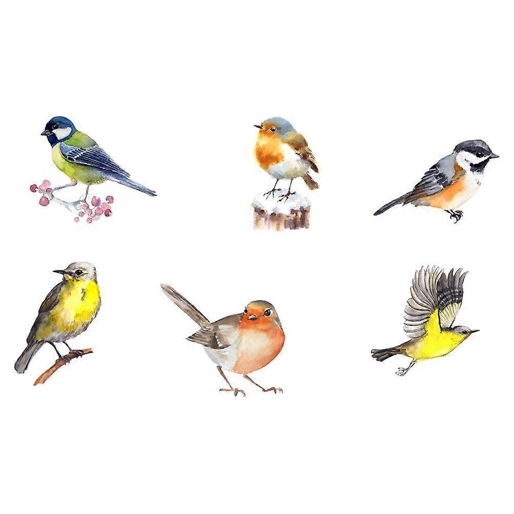 6 قطع الطيور الطنانة ملصقات نافذة ديكورات الحائط ملصقات المنزل ديكورات المنزل