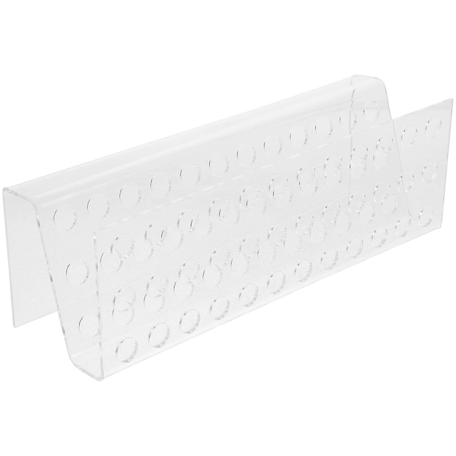 Table Pen Stand Clear Acrylic Multi-Holes Pen Holder For Desk Tidying Tool Organization 9.4 3.3 3.1in 1Set