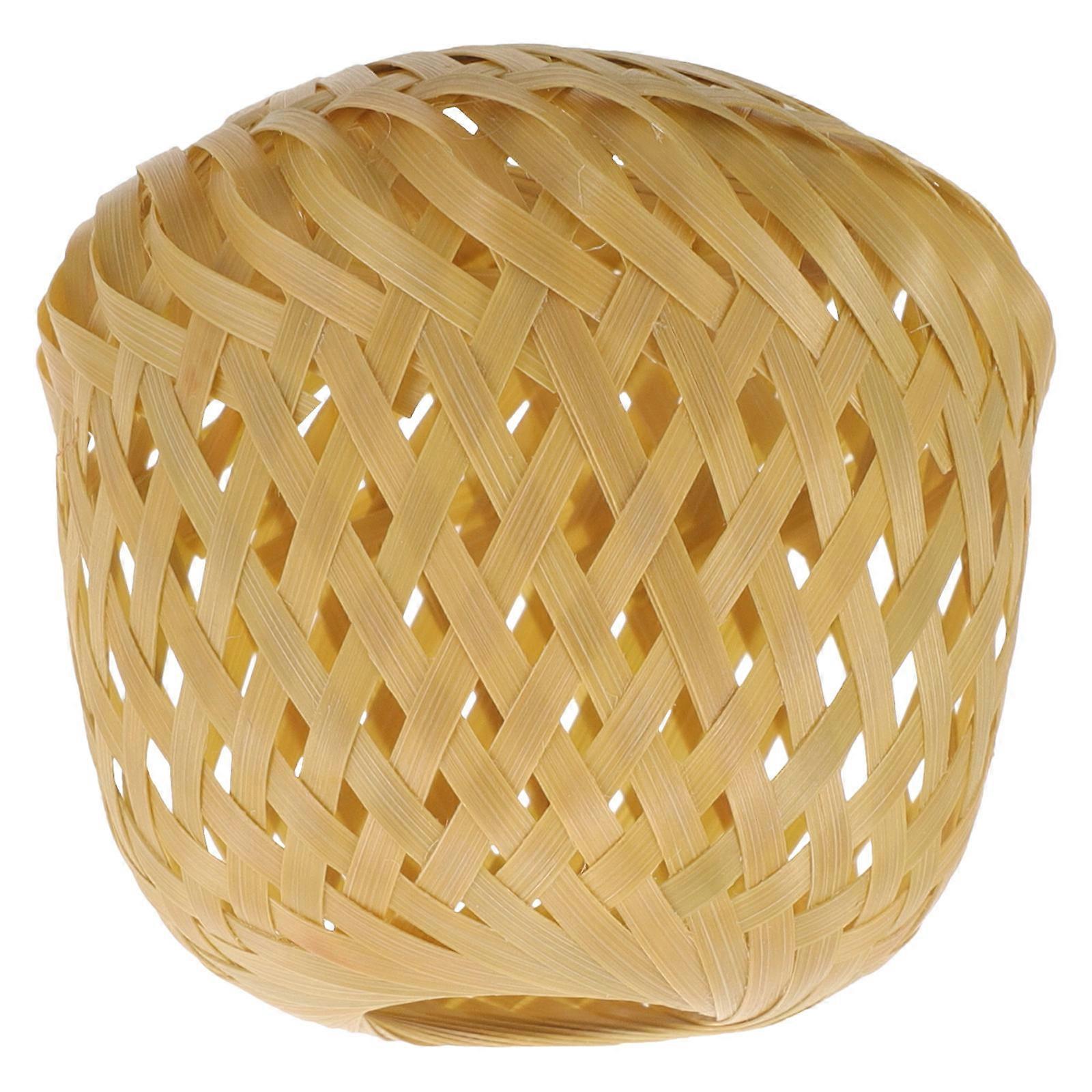 Bamboo Light Shades Ceiling Housewarming present Woven Rustic Style 5.5x5.5cm 1Set