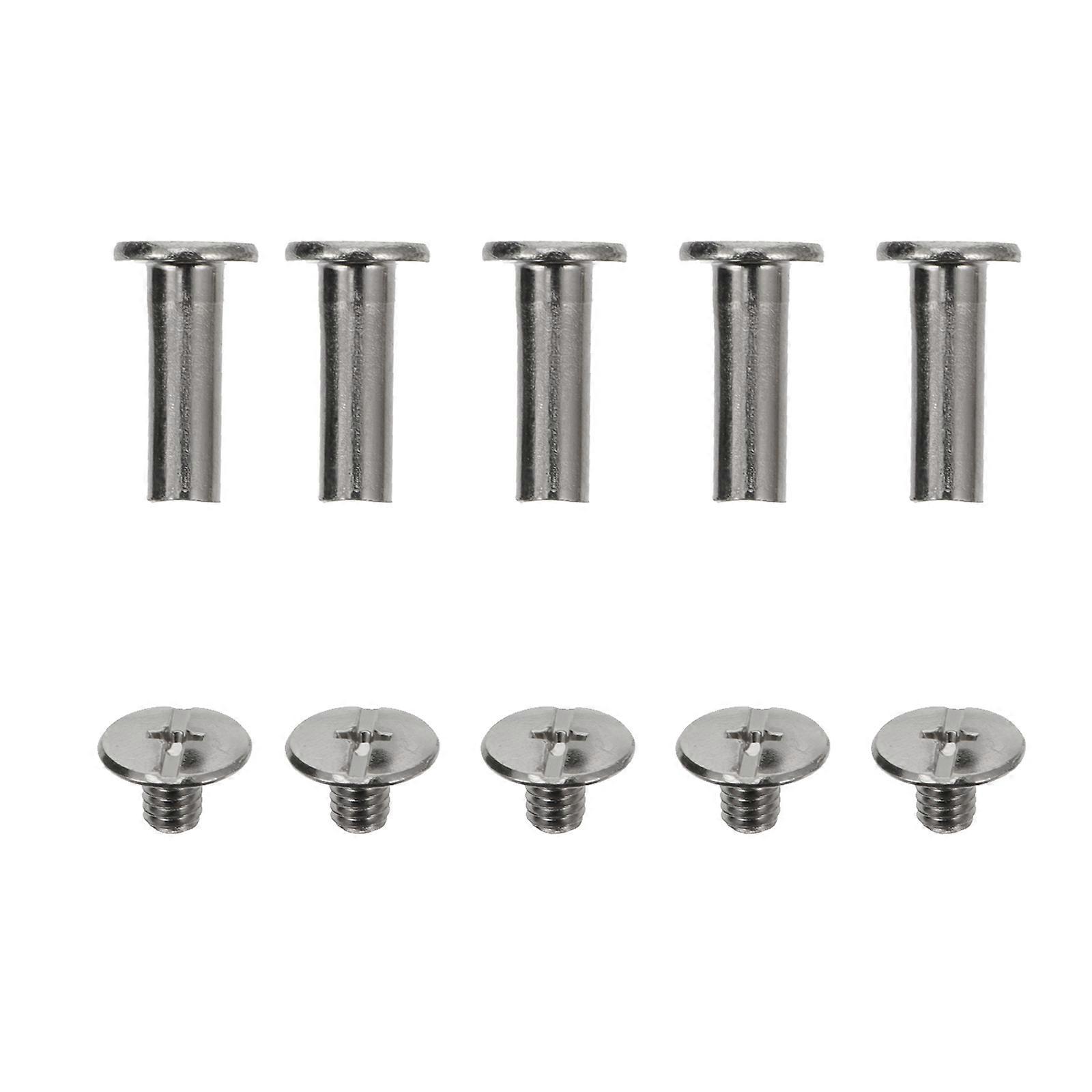 Binding Screw Posts Solid Belt Tack Screw Carbon Steel Threaded Post For Handicraft Enthusiasts 50Pcs