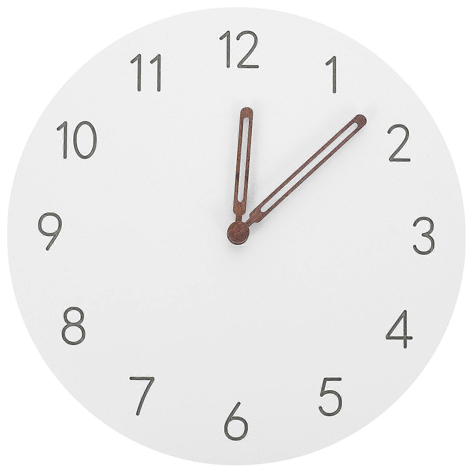 Wall Clock Aesthetic Simple Style Round Timekeeping Home Decor White 28x28cm 1Pack