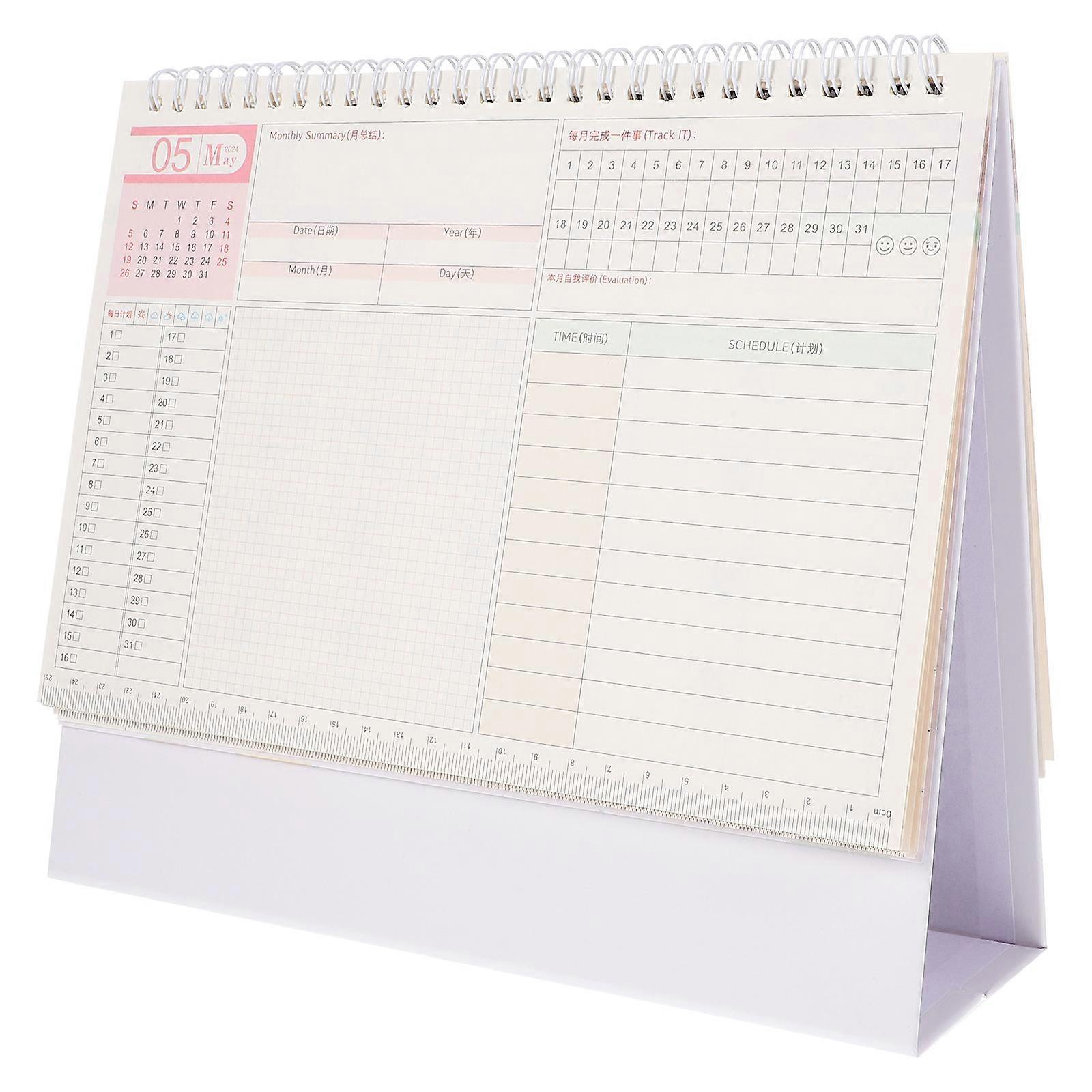 Office Calendar For Desk Daily Desk Calendar Date Reference Simple Style Home Use 25.50X21.50X0.80Cm 1Pcs
