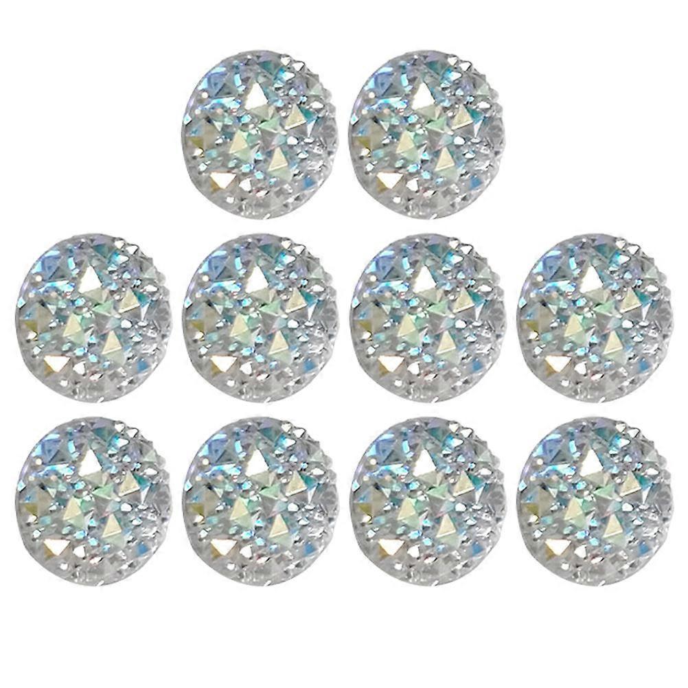 10pcs Rhinestone Thumb Tacks Decorative Push Pins for Cork Board Photos Maps Craft Projects Office Use Bright Color Easy Storage