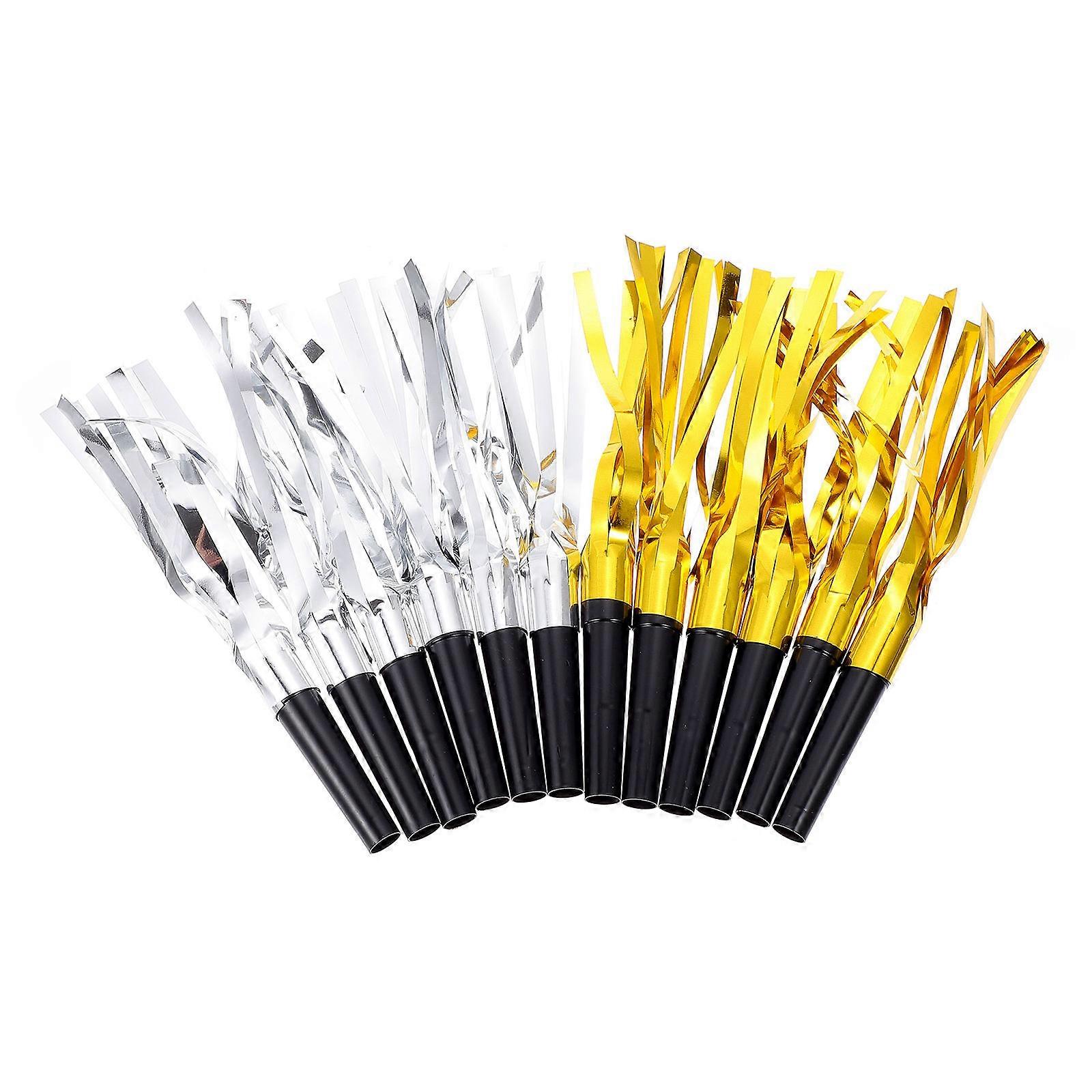 Whistle Instrument For Kids Holiday Parties Tassel Design 15X1.5X1.5CM Party Favors 2Sets
