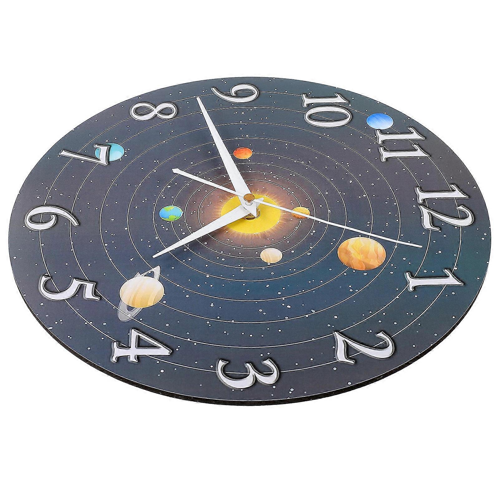 Silent Digital Clock Wall Clock For Home Decoration Modern Style 29X29CM Round Timekeeping 1Pack