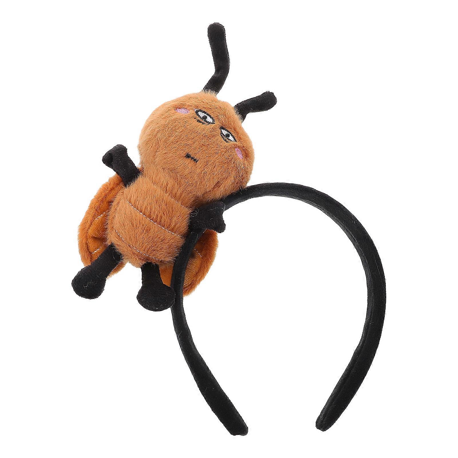 Plush Cockroach Headband for Women – Multifunctional Hairband for Skincare, Face Washing & Party Props – Comfortable Fit Cosplay Accessory