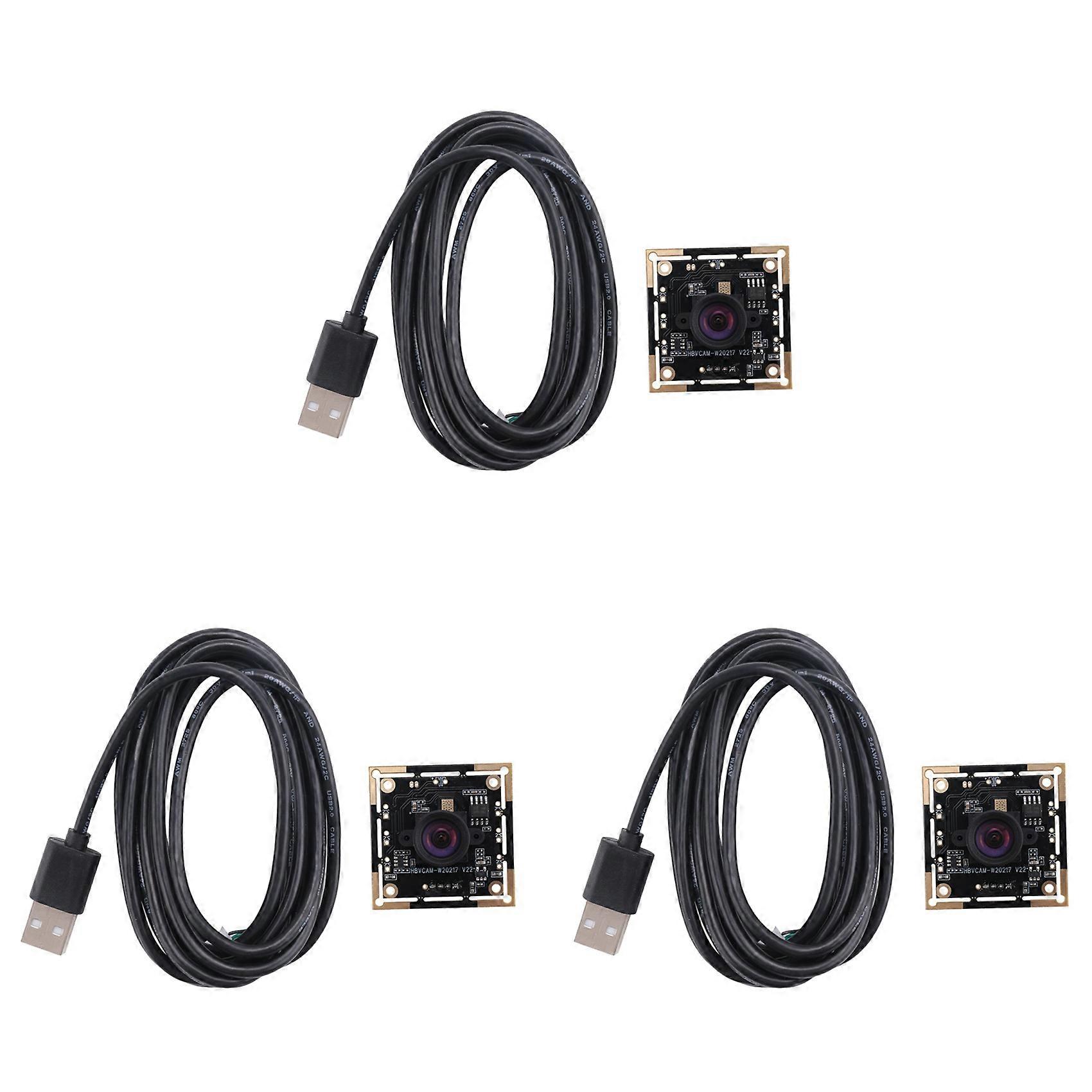 3X OV9732 1MP Camera Module 100 Degree MJPG/YUY2 Adjustable Manual Focus 1280X720 PCB Board with 2M