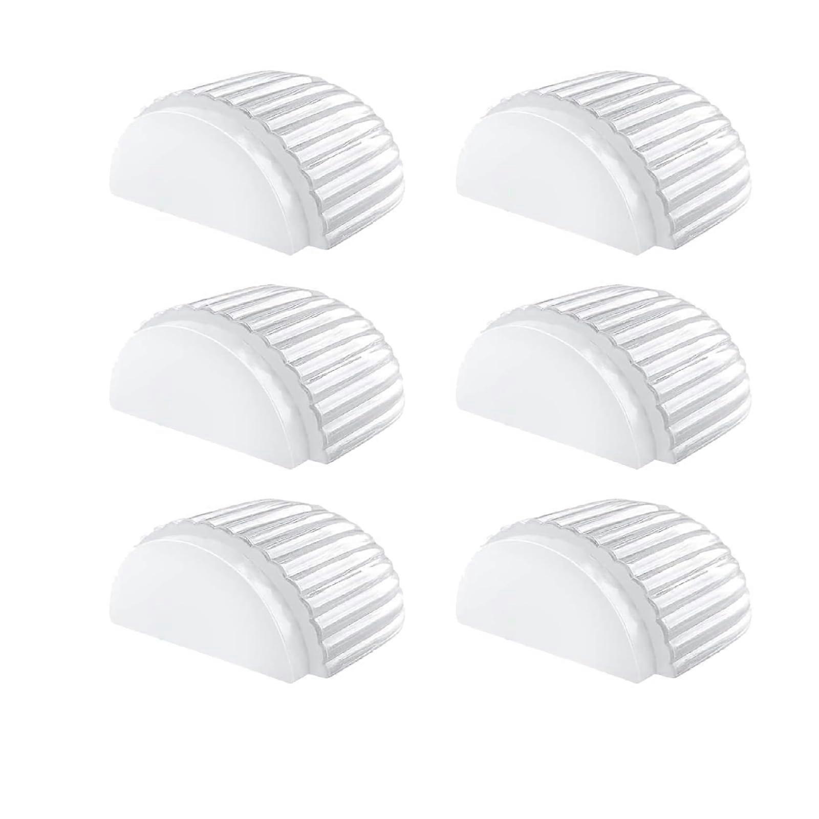 Pack of 6 Transparent Self-Adhesive Door Stops for Hard Floors, Wall Protection Door Stoppers for Furniture