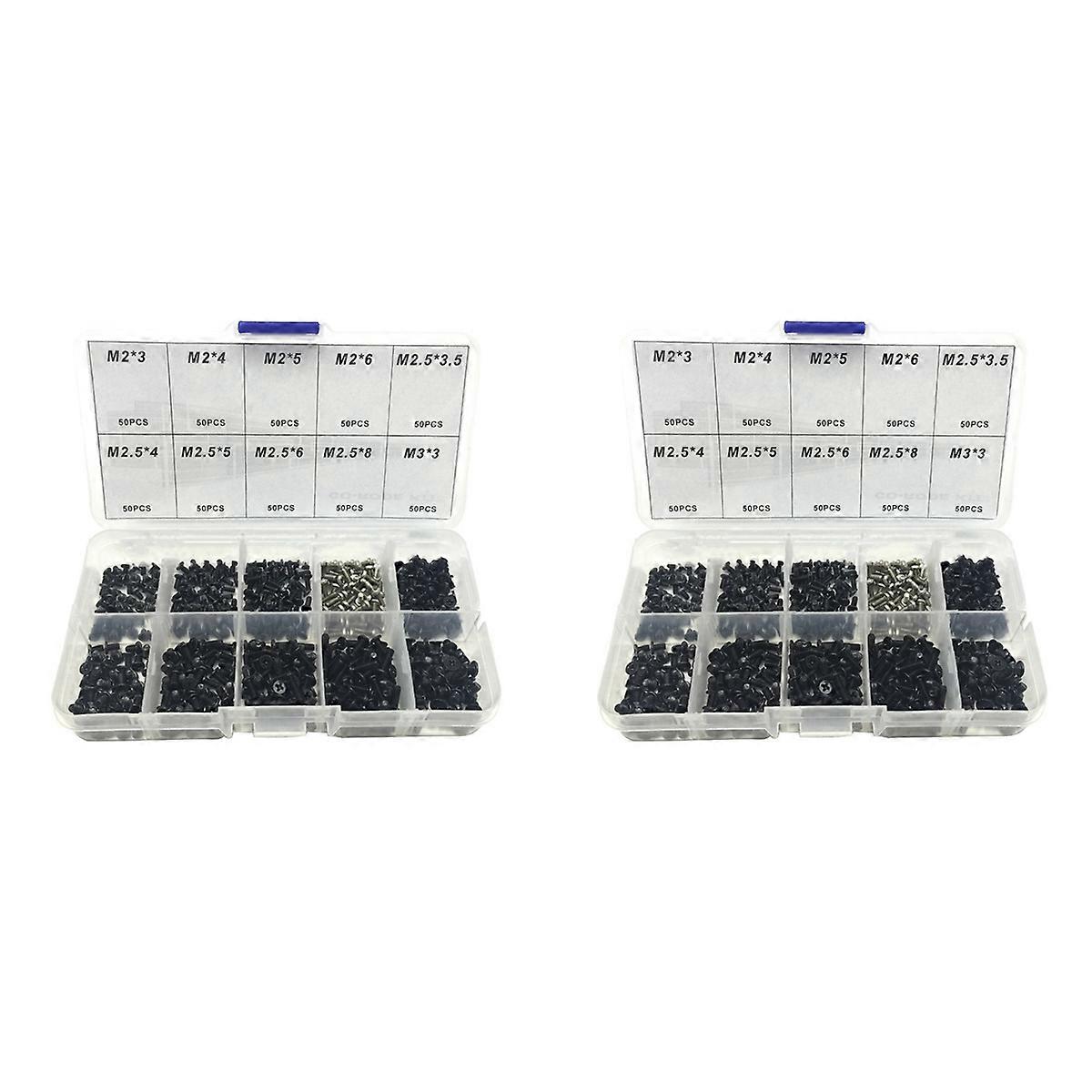 1000Pcs Laptop Universal Screw Replacement Kit M2, M2.5, M3 for Gateway