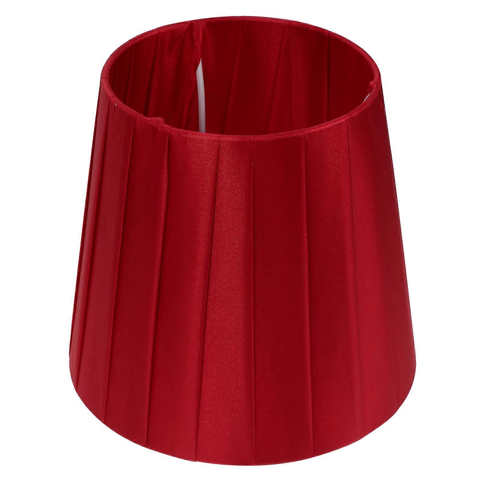 Table Lamp Shade Lampshade Ornament Floor Lamp Cloth Craft Lamp Cover Decor Indoor Decoration Red 15.00X14.00X11.00CM Dust Protection 1Pcs