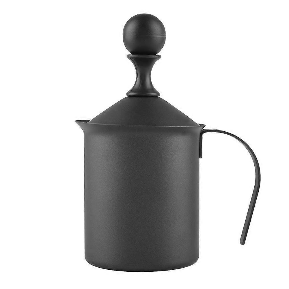 Stainless Steel Double Mesh Milk Frother 400ml Unbreakable Coffee Cappuccino Tool Rust-Resistant for Café and Milk Tea