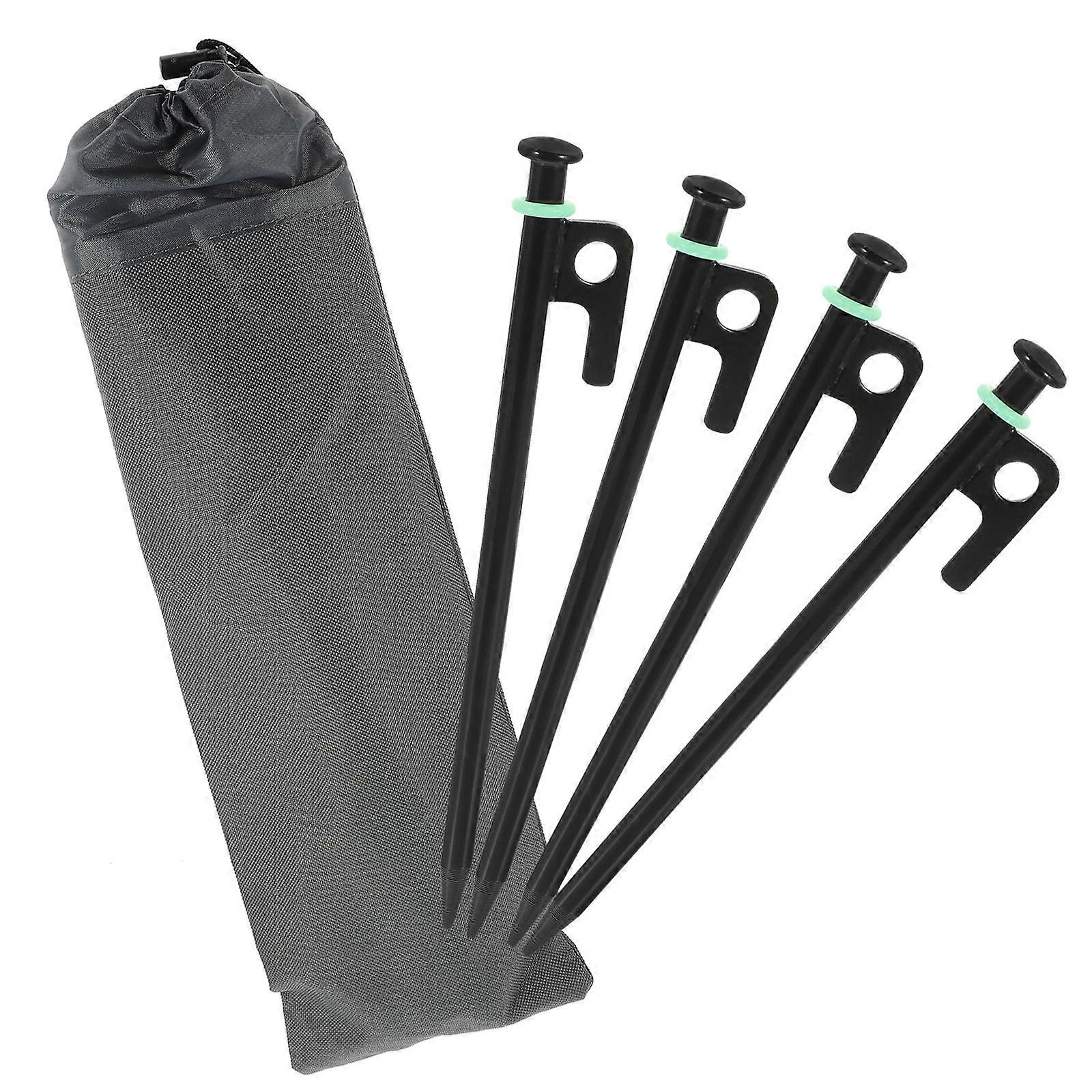 Tent Stakes Metal Camping Ground Nail Tent Pegs For Outdoor Adventure Cylindrical Shape Secure Tent 1 Set