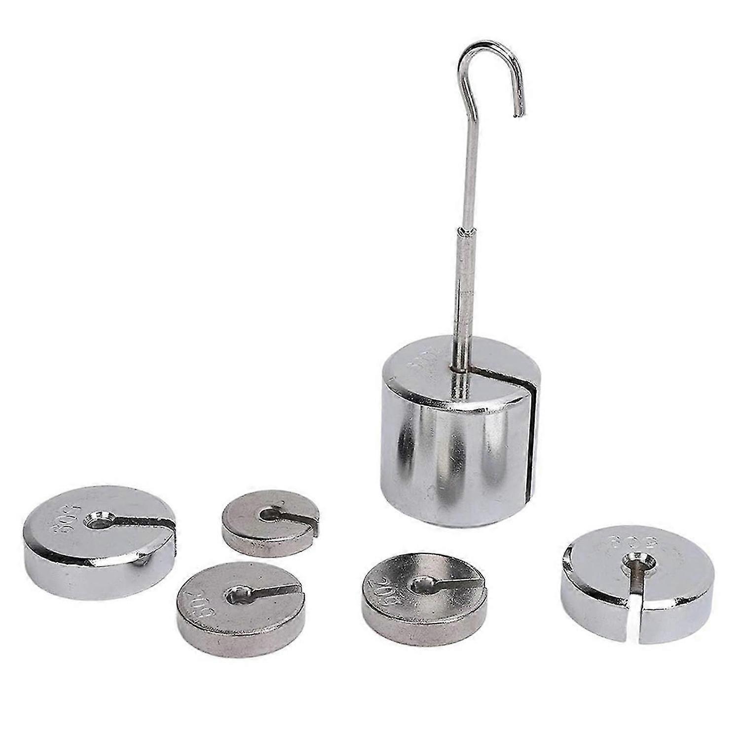 Laboratory Slotted Mass Kit, Slotted Weights, Easy to Use Portable Chrome Steel High for Classroom