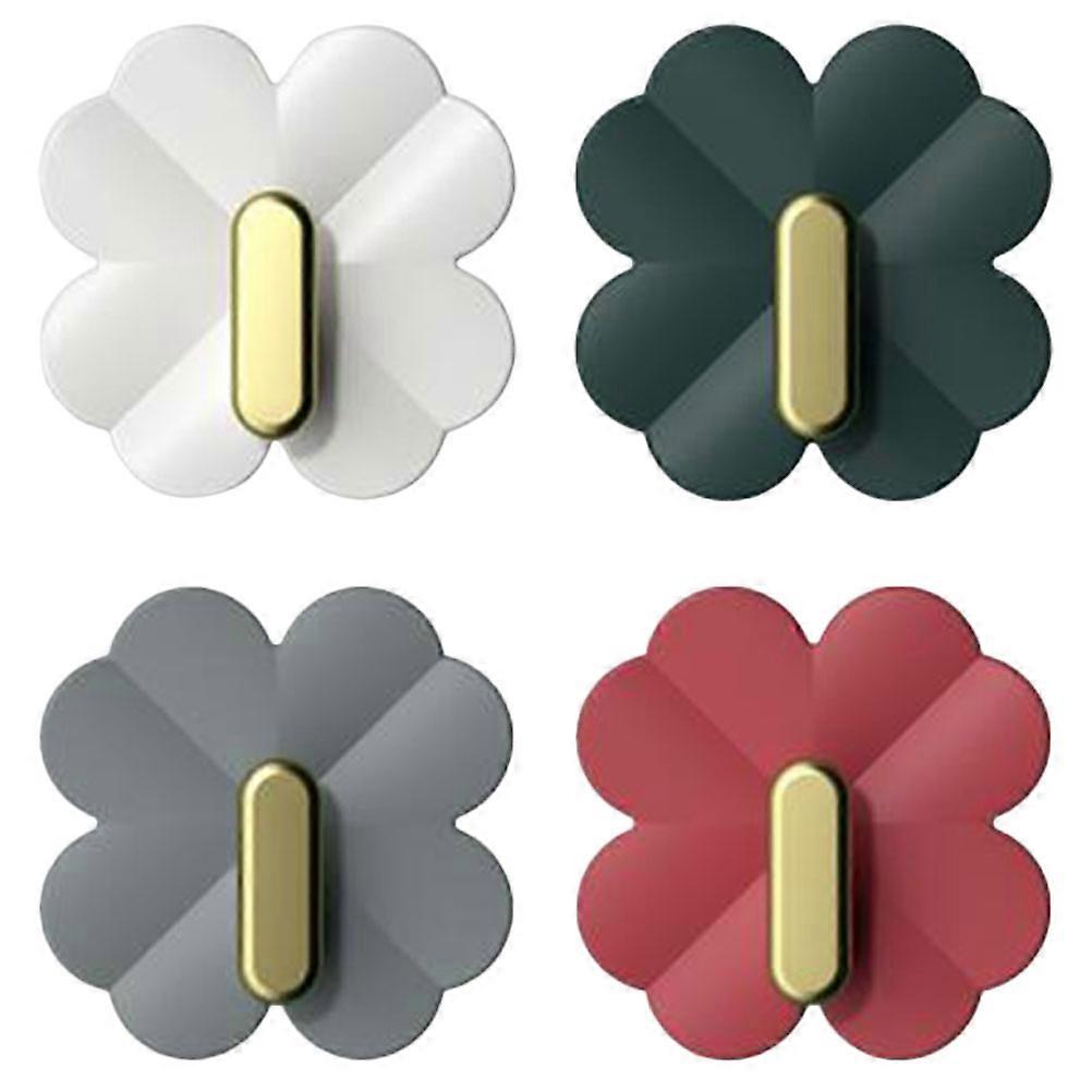 Adhesive Wall Hooks for Home Assorted Color PP Material Sturdy and Smooth 4 Pieces