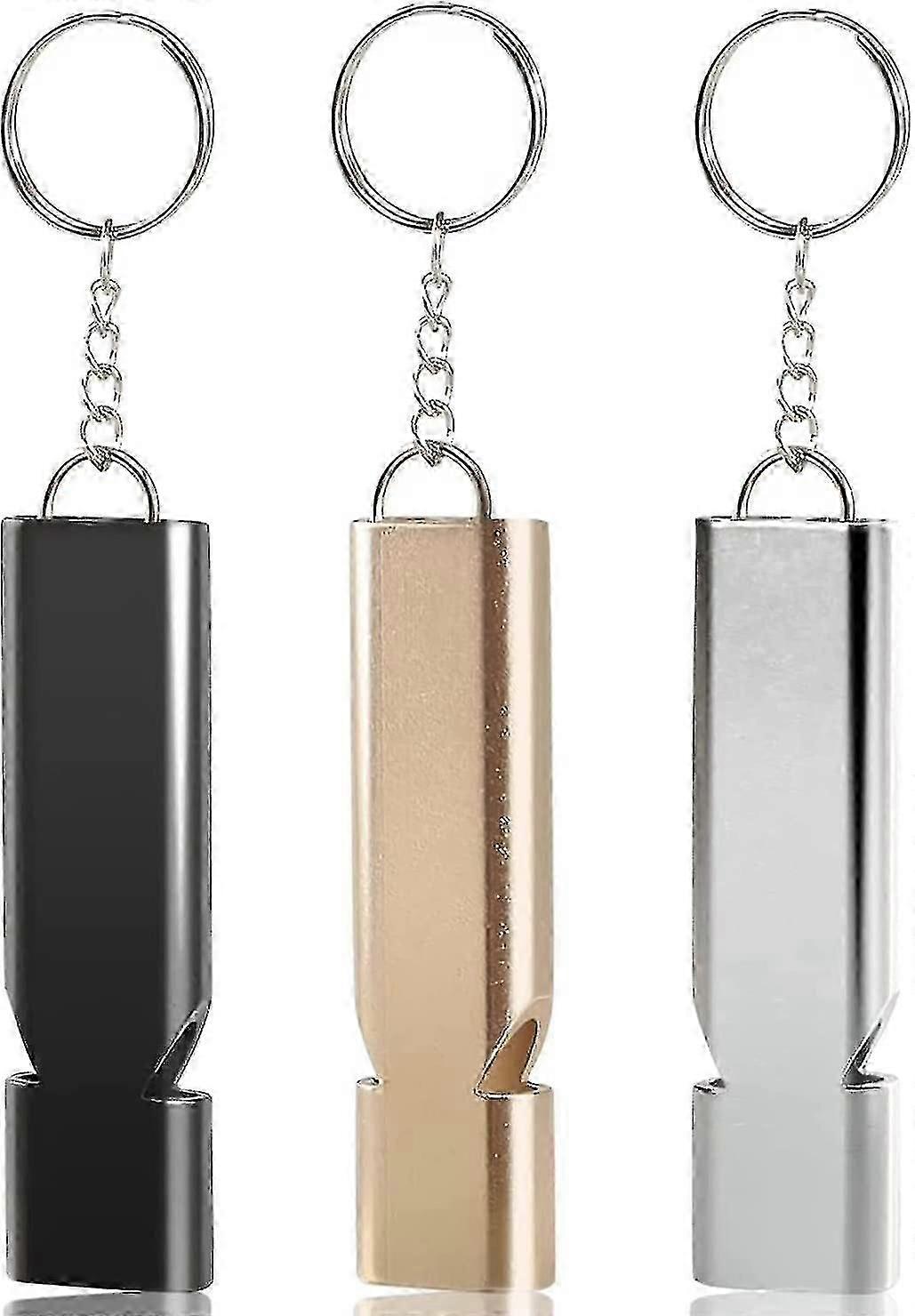 Notfallpfeife, Metall-Überlebenspfeife, Doppelröhren Sicherheitspfeifen, Notfall-Not-Pfeife, Aluminium-Pfeife für Outdoor-Wandern Jagd Moun