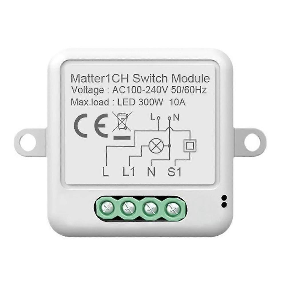 SB01 Matter 1 Gang Smart Switch WiFi Wireless Hidden Homekit Voice Control Switch