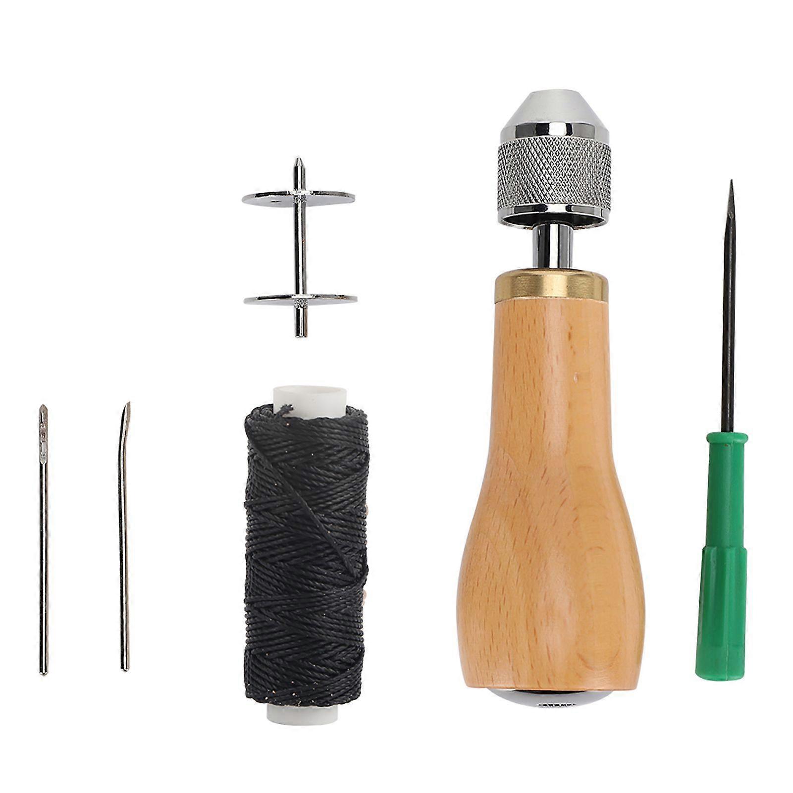 2025 Latest Model Stitching Awl Kit Non-Slip Handle DIY Leather Fabric Hand