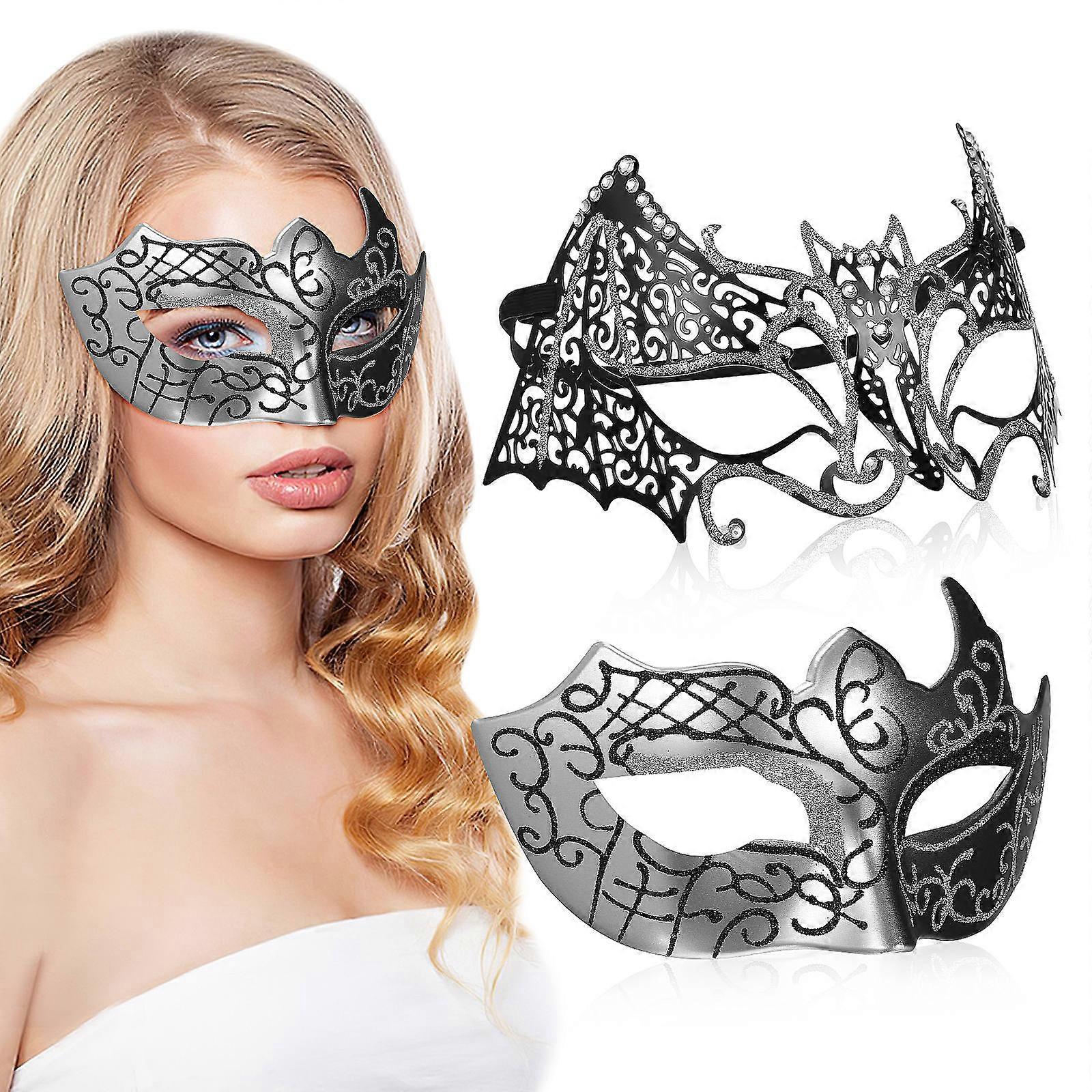 Halloween Party Mask Elegant Style For Adults Masquerade Ball 2Pcs