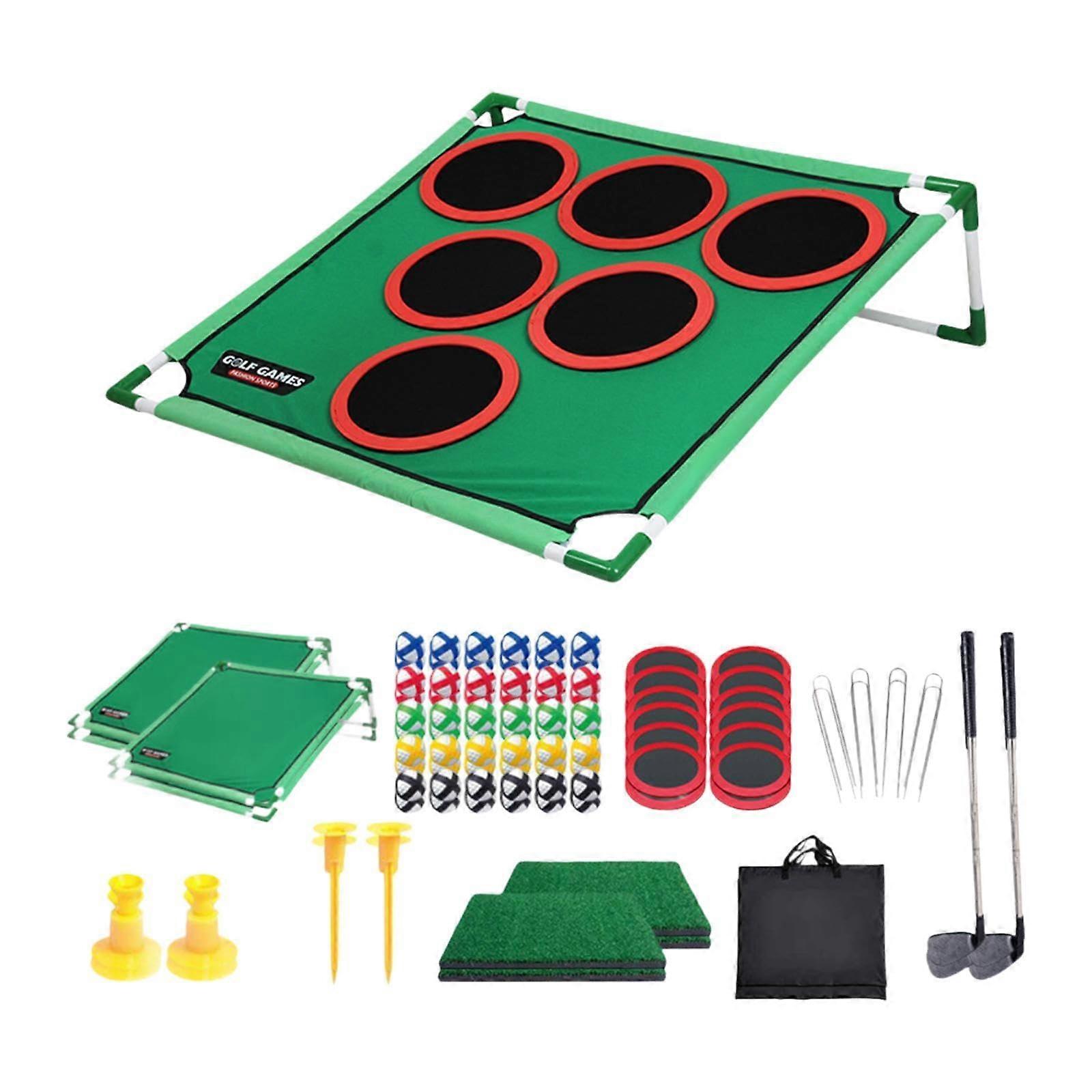 Pong Golf Game Set, Training Tool Includes Golf Balls and a Bag for Ages 3 4 5 Years Old and 6 Years, Double Shelf