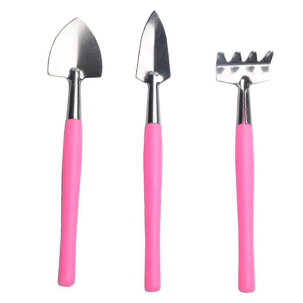 Succulent Plants Tool Kit Portable Design Iron Garden Tool Set Pink For Flowerpot Planting 1Set
