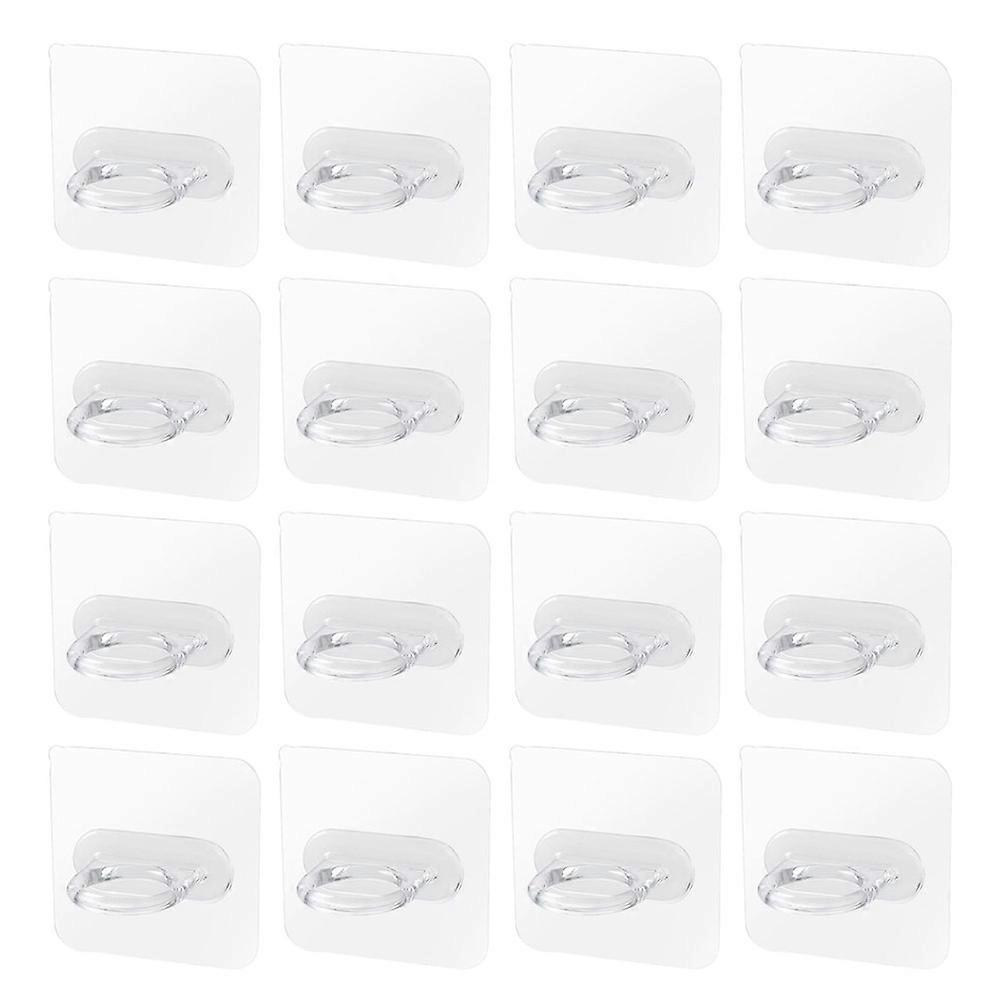 Wall Hooks Mounted Strong Adhesive Storage Holder Circular 16Pcs