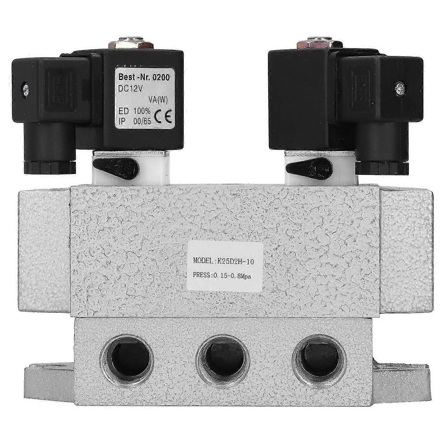Pneumatic Sole Valve Double Electric Controller 2 Position 5 Way G3/8in K25D2H10DC12V