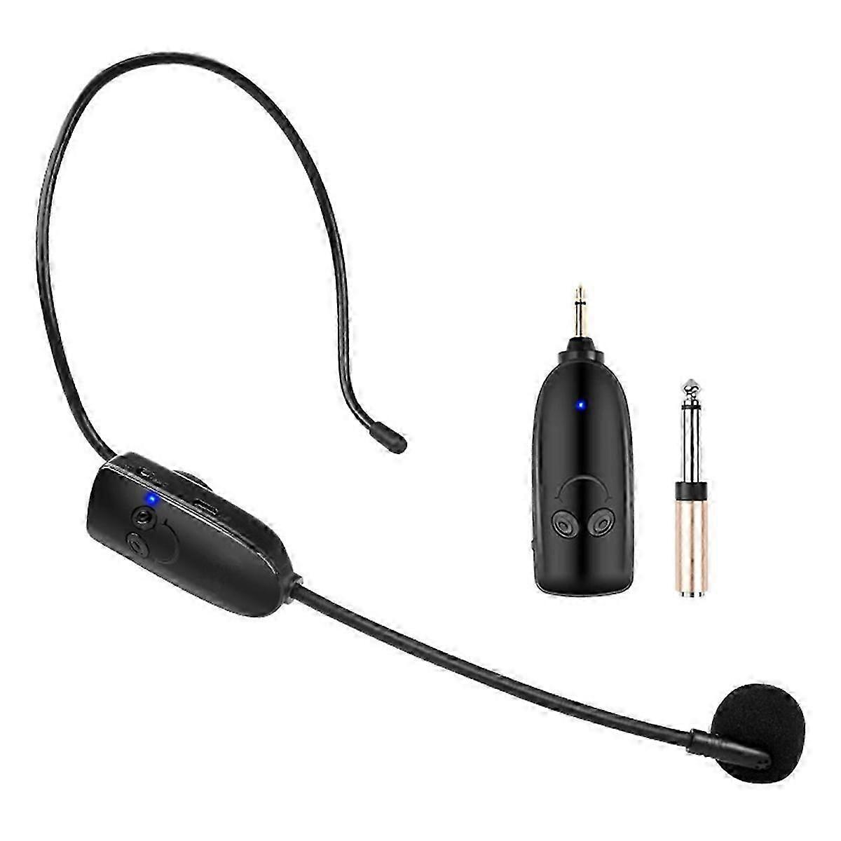 2 In1 Wireless Microphone Headset Transmitter Wireless Headset and Handheld Noise Reduction Mic for