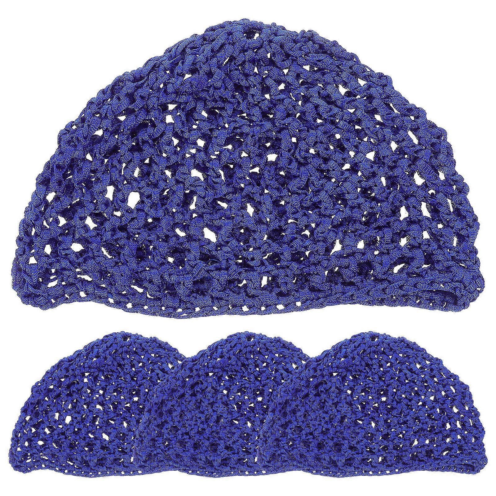 Crochet Hairnet Mesh Sleep Hat for Wearing 4Pcs Hair Net