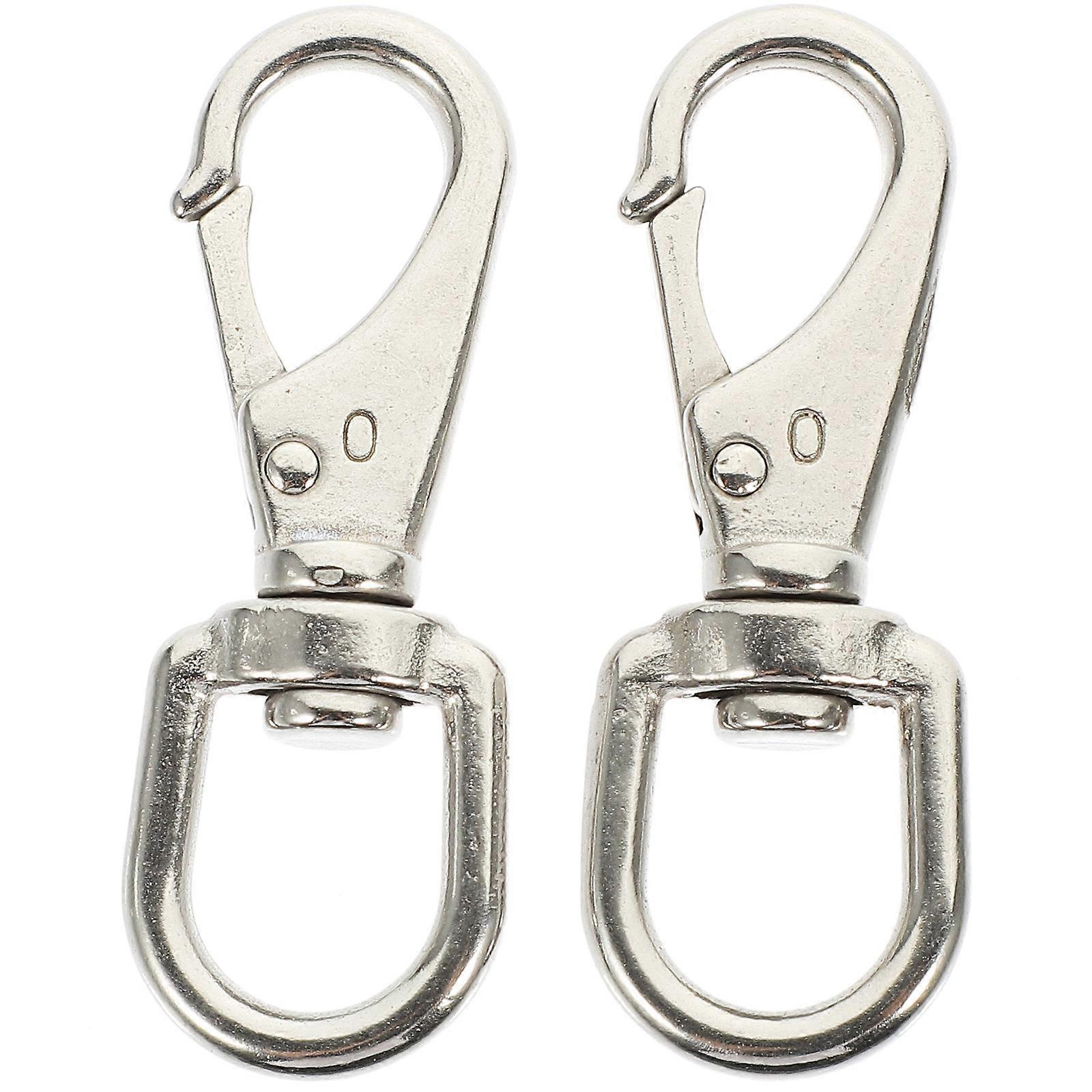 Stainless Steel Keychains Chain Hooks for Daily Use 2Pcs Portable Car Organizers