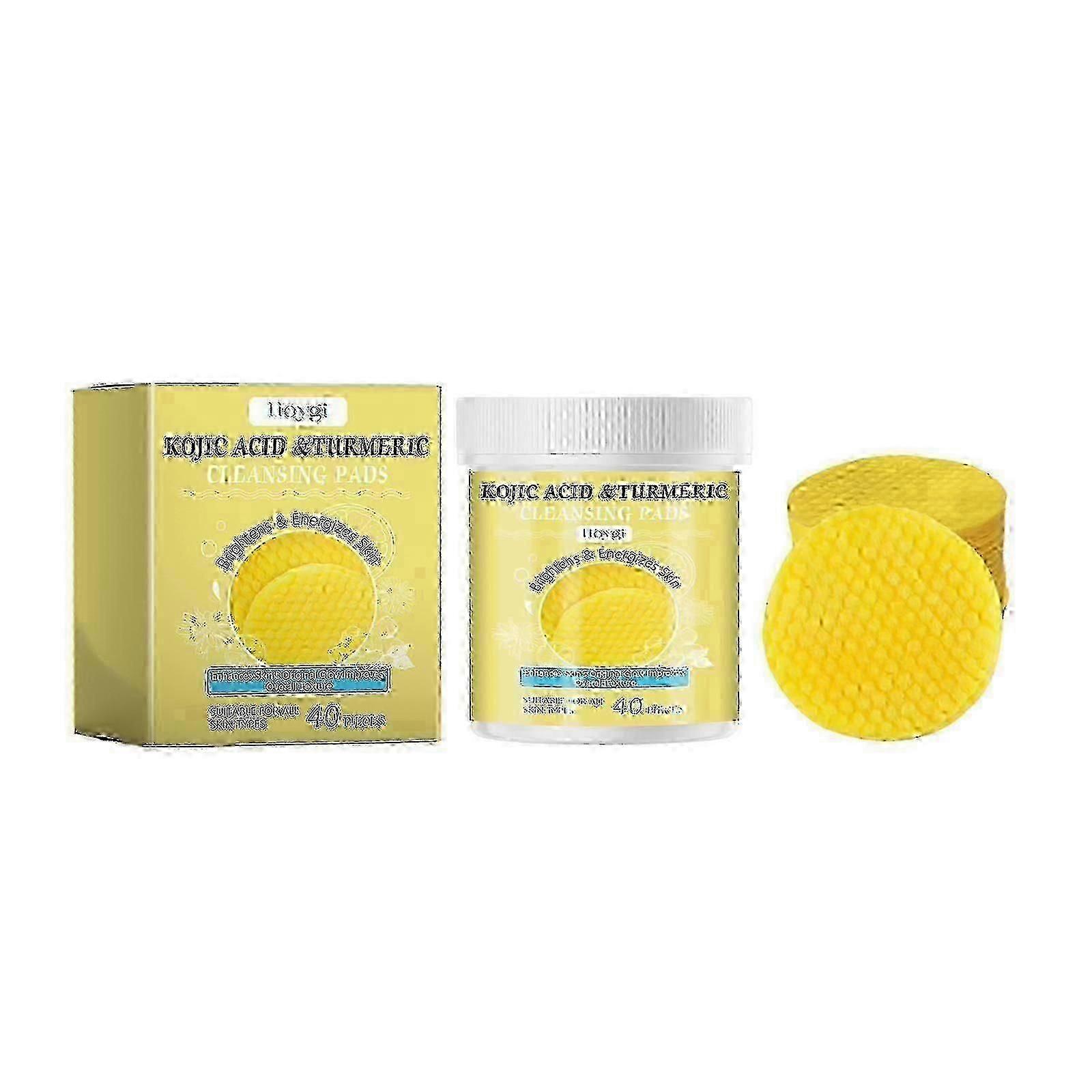 unbrand Tampon nettoyant à l’acide curcuma Soin du visage Nettoyage quotidien Soin doux de la peau N